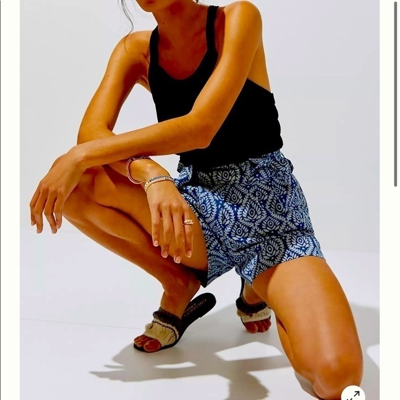 Anthropologie KOPAL Blue Pleated Shorts. Size Medium. New with tags - Picture 1 of 4